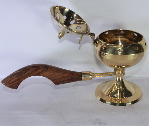 Brass Dhuna Dhoop Dani with Handle 222g